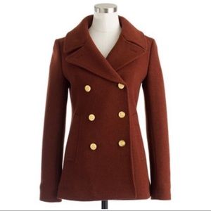 Jcrew stadium cloth peacoat